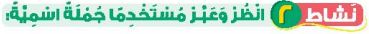 نشاط 2 انظر وعبر مستخدما جملة اسمية